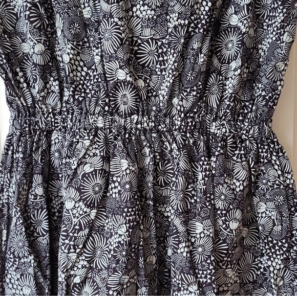 NWT! Mata Traders Floral Black and White with Orange Embroidery Dress! Small! - Picture 3 of 13